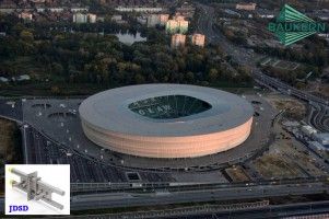 Футбольный стадион в Вроцлаве, Польша. Анкера для деформационных швов JDSD